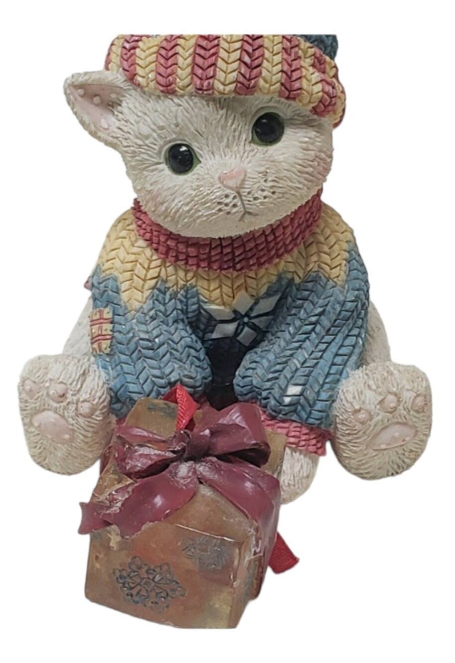 Calico Kittens "The Thought That Counts" Holiday Kitty Present Collectible Cat